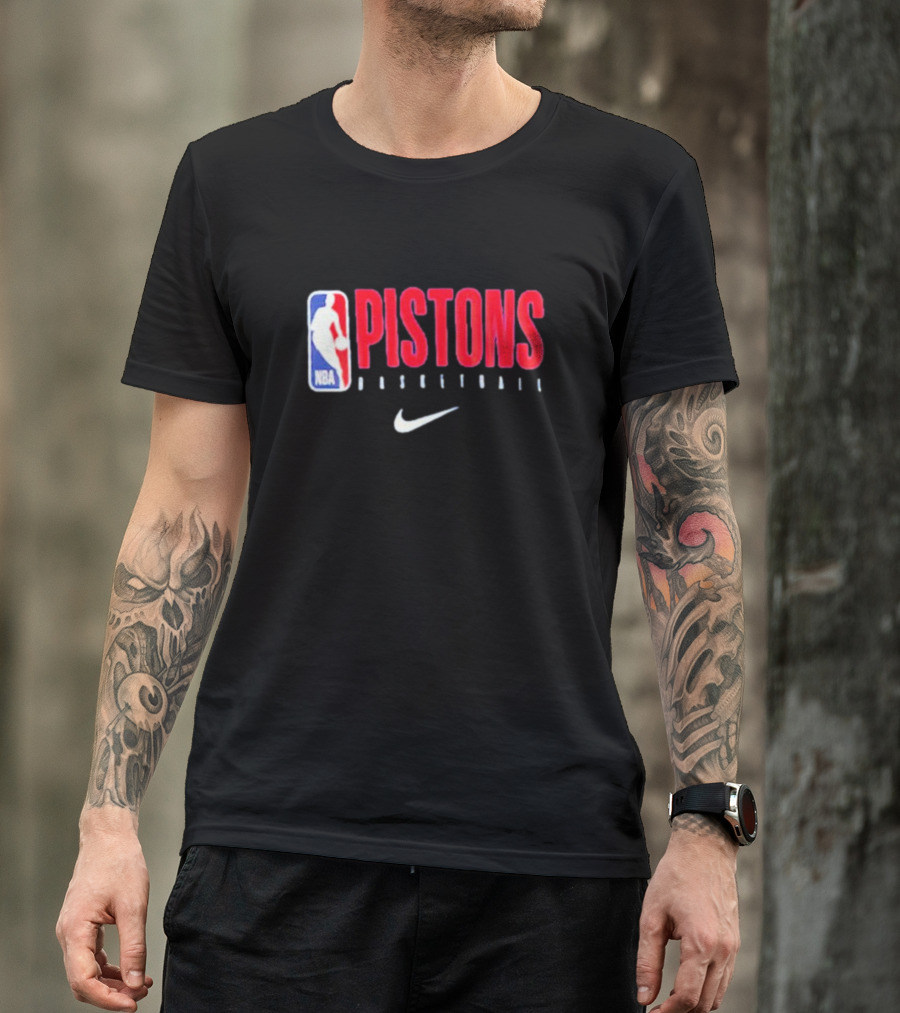 Pistons Basketball NBA Logo Joe Johnson Detroit Pistons T-Shirt