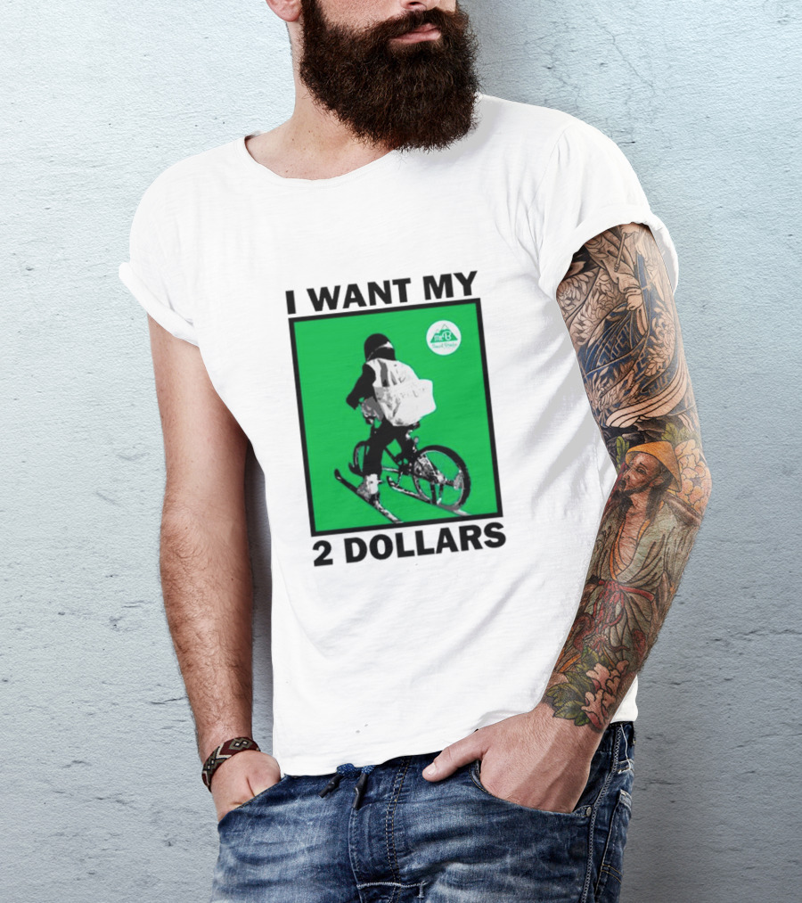 I Want My 2 Dollars Johnny Gasparini Ski Bike T-Shirt