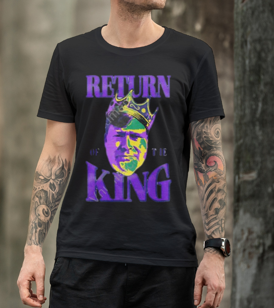 Mintzy Return Of The King Vibrant Portrait With Crown T-Shirt