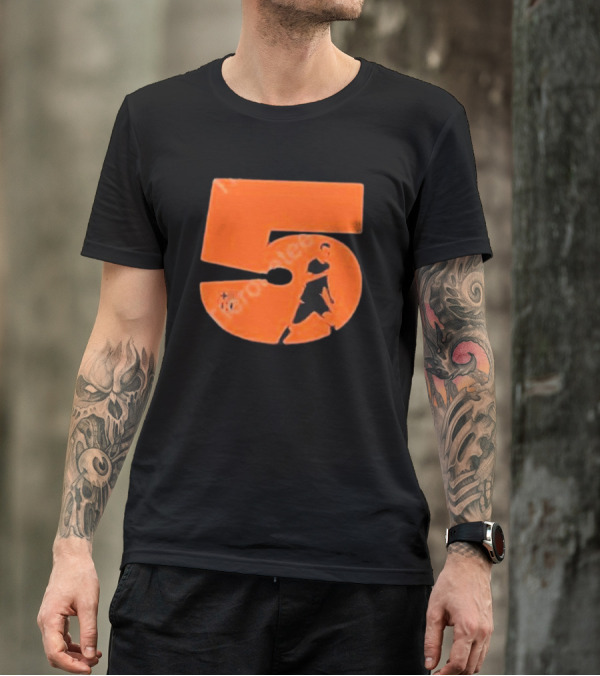 Sergio Number 5 Orange Soccer Player T-Shirt