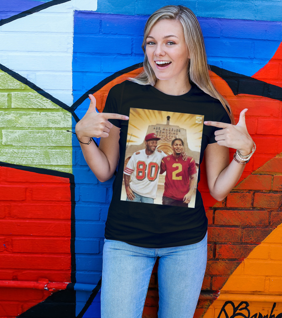 Gridiron Los Angeles Memorial Coliseum Football Legacy 80 2 T-Shirt