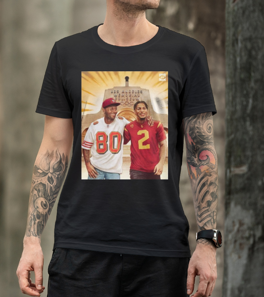 Gridiron Los Angeles Memorial Coliseum Football Legacy 80 2 T-Shirt