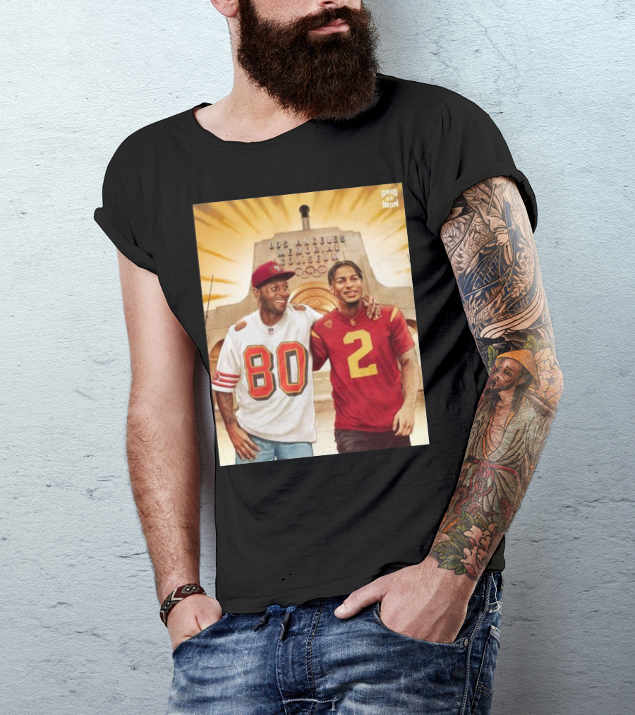 Gridiron Los Angeles Memorial Coliseum Football Legacy 80 2 T-Shirt