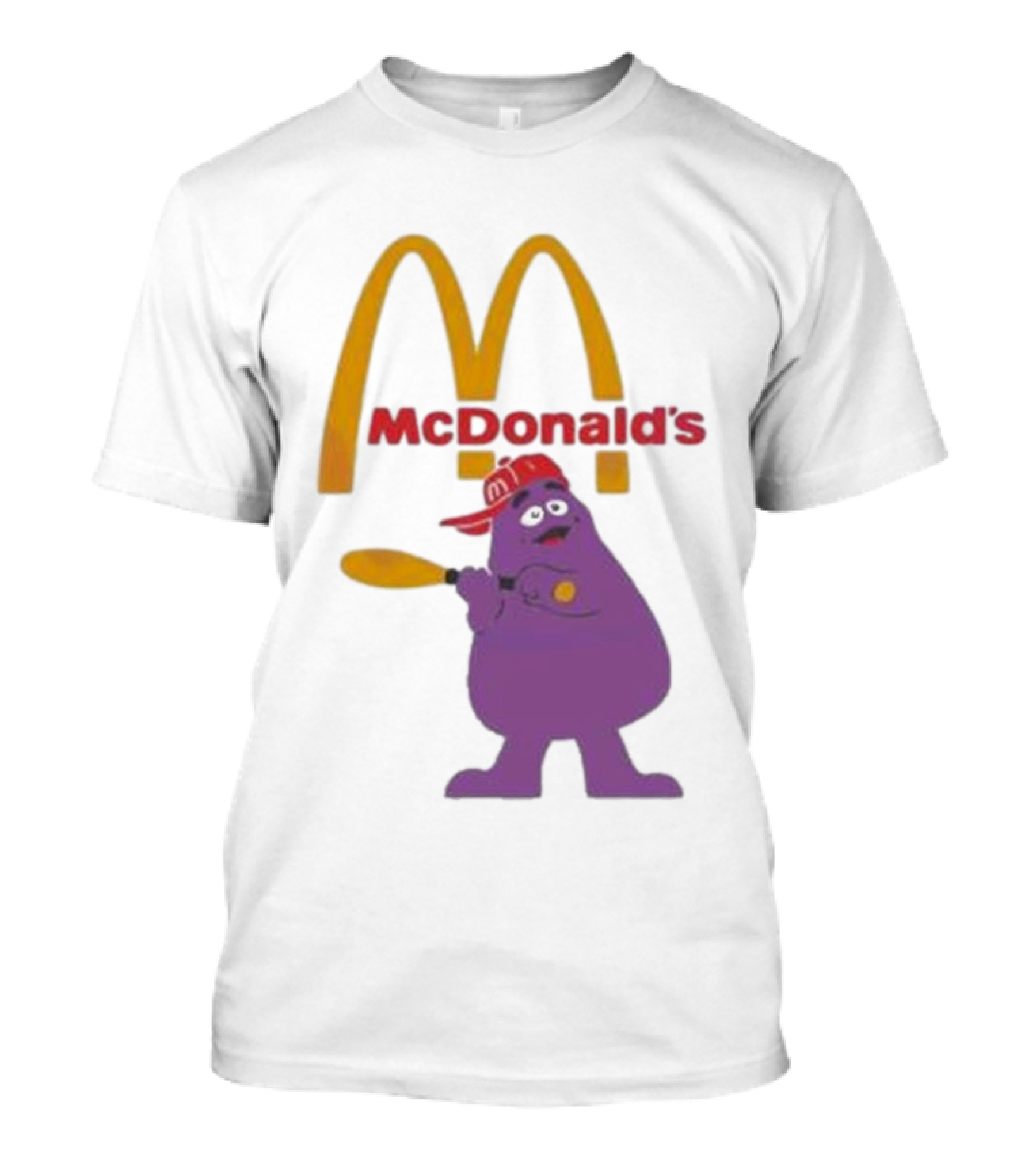 Grimace McDonald's Baseball Cap And Bat T-Shirt