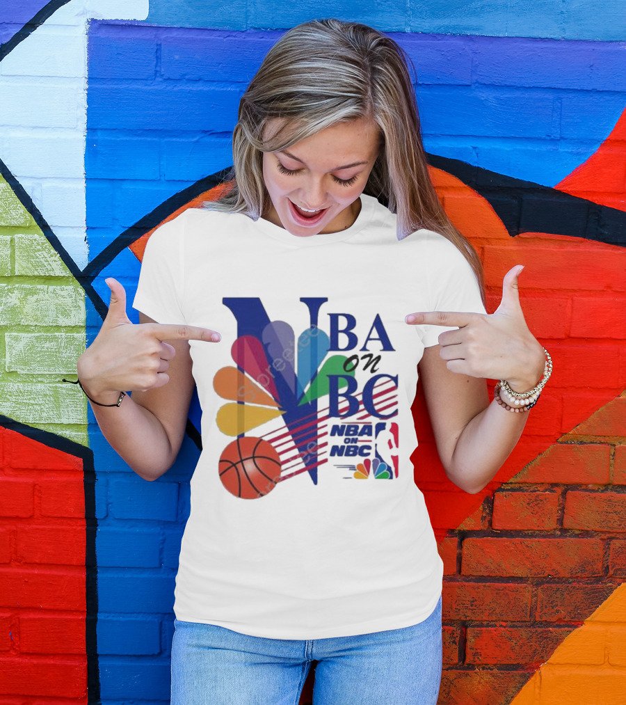 NBA On NBC Vintage Logo J. Kyle Mann Basketball T-Shirt