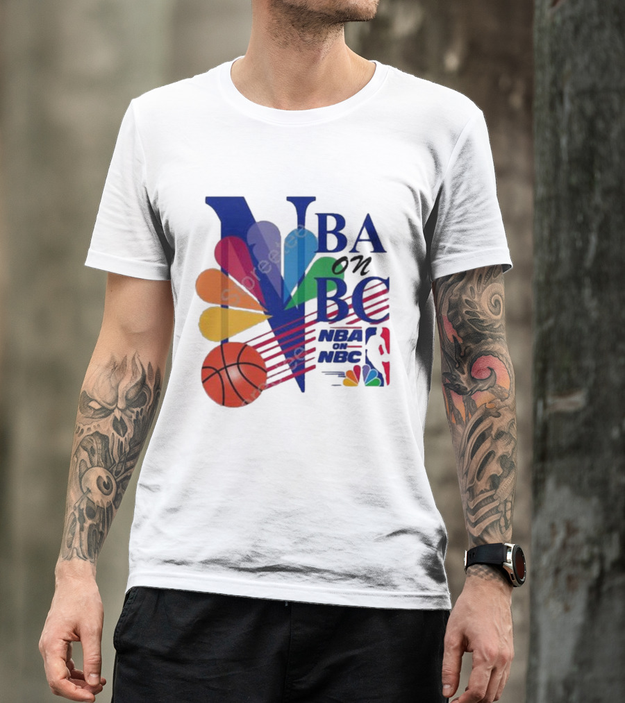 NBA On NBC Vintage Logo J. Kyle Mann Basketball T-Shirt