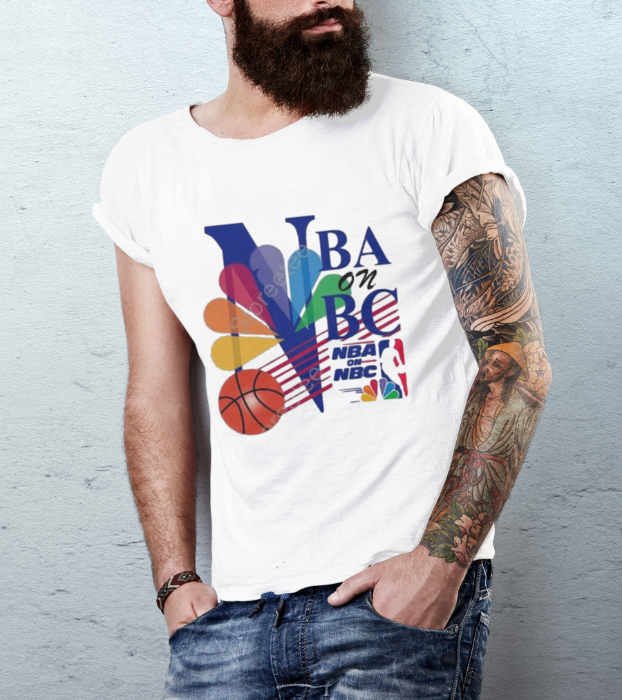 NBA On NBC Vintage Logo J. Kyle Mann Basketball T-Shirt