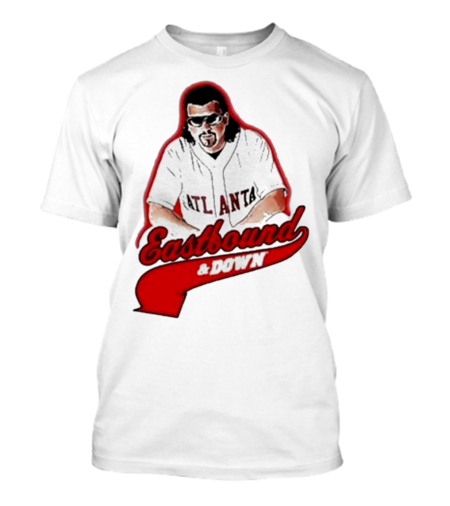 Atlanta Eastbound And Down Retro Baseball T-Shirt