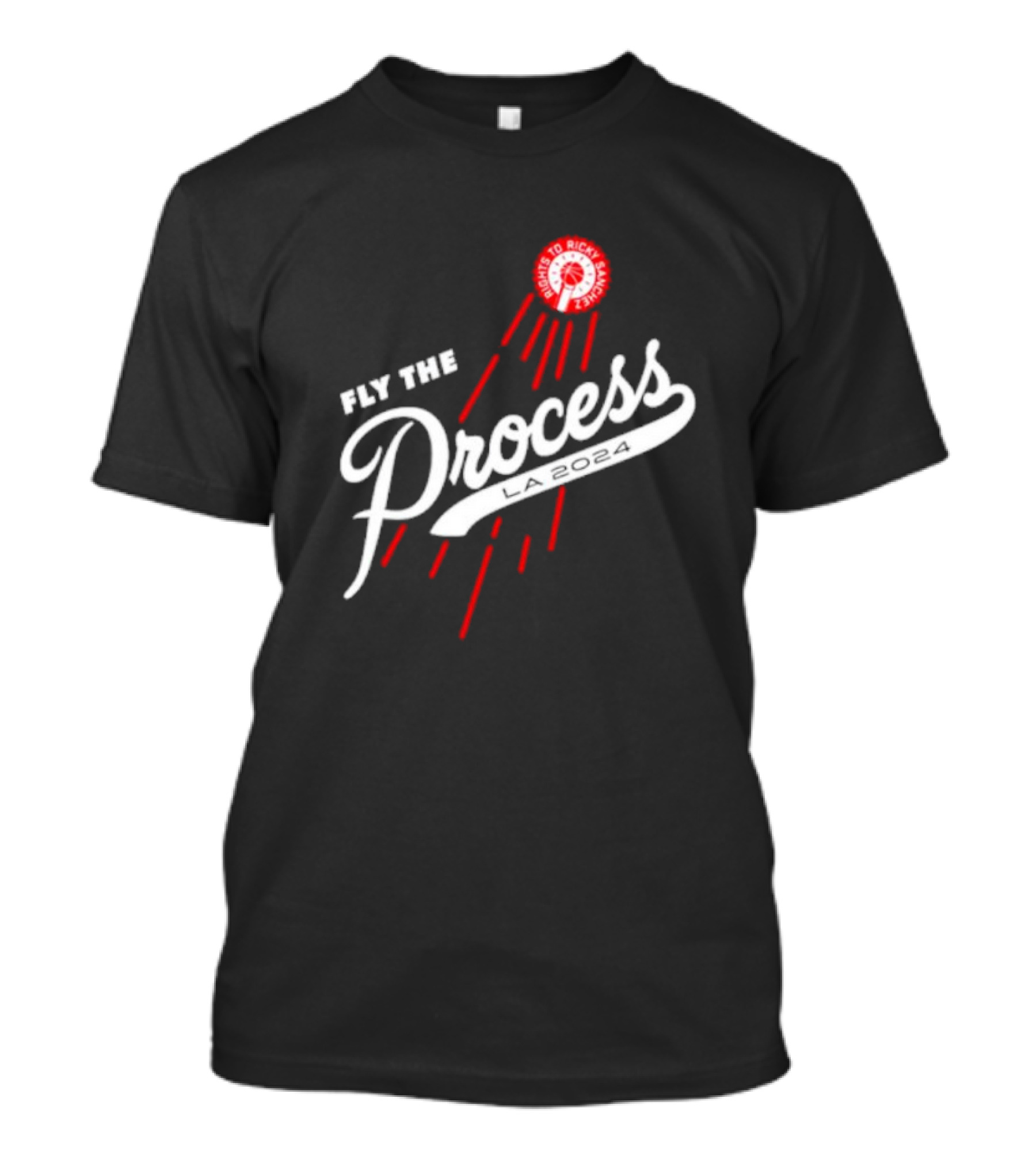 Fly The Process LA 2024 Philly To Rickshaw Chaos Fan Tour T-Shirt