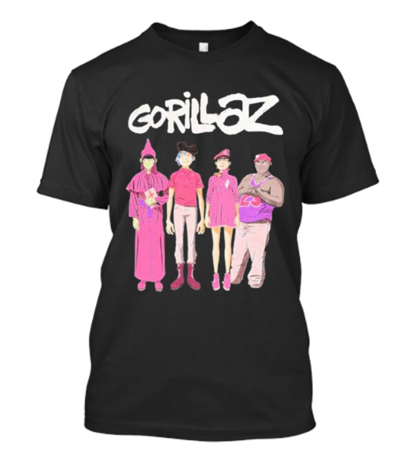 Gorillaz Cracker Island Characters Pink Outfits T-Shirt