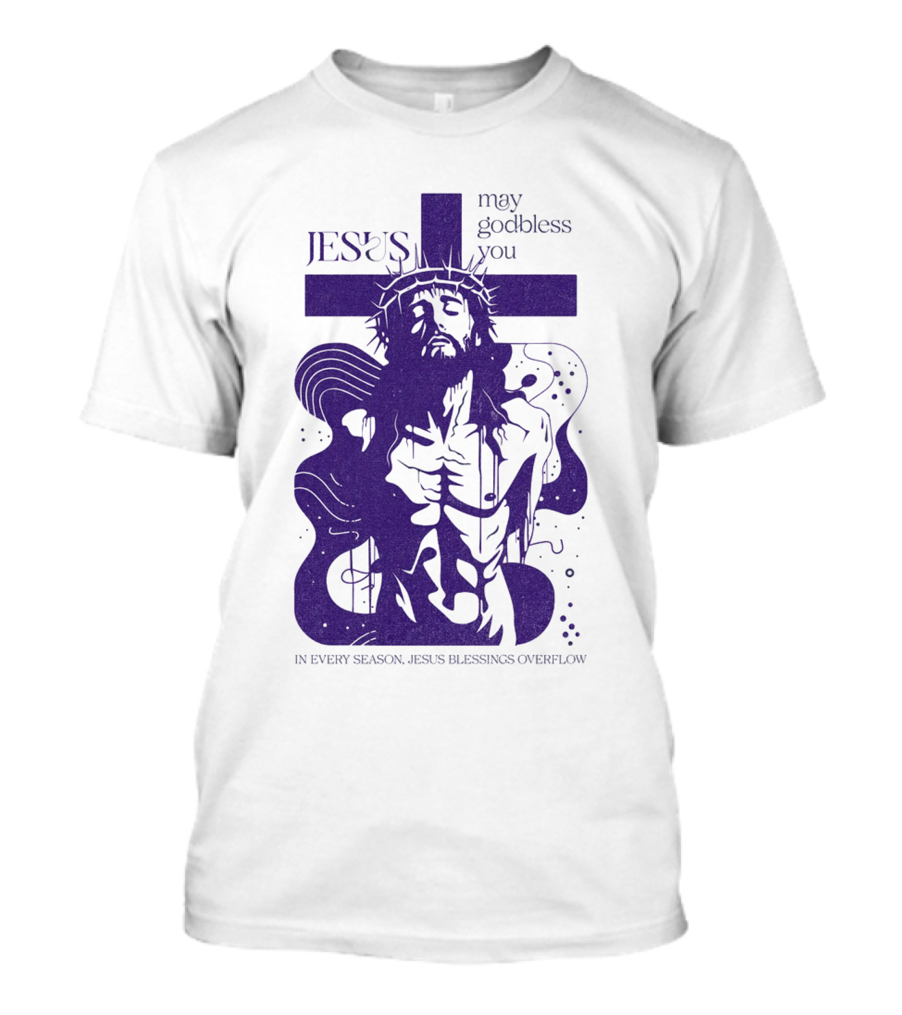 Jesus Vintage May God Bless You In Every Season Jesus Blessings Overflow T-Shirt