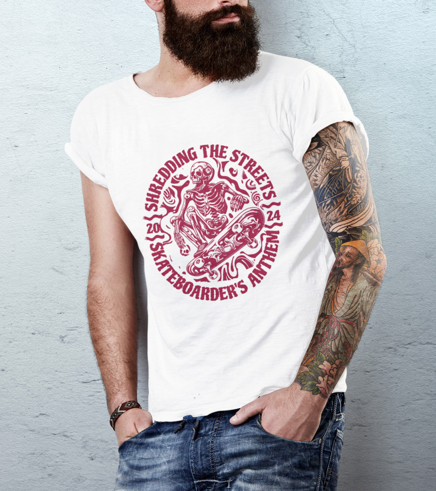 Shredding The Streets Skateboarder's Anthem T-Shirt