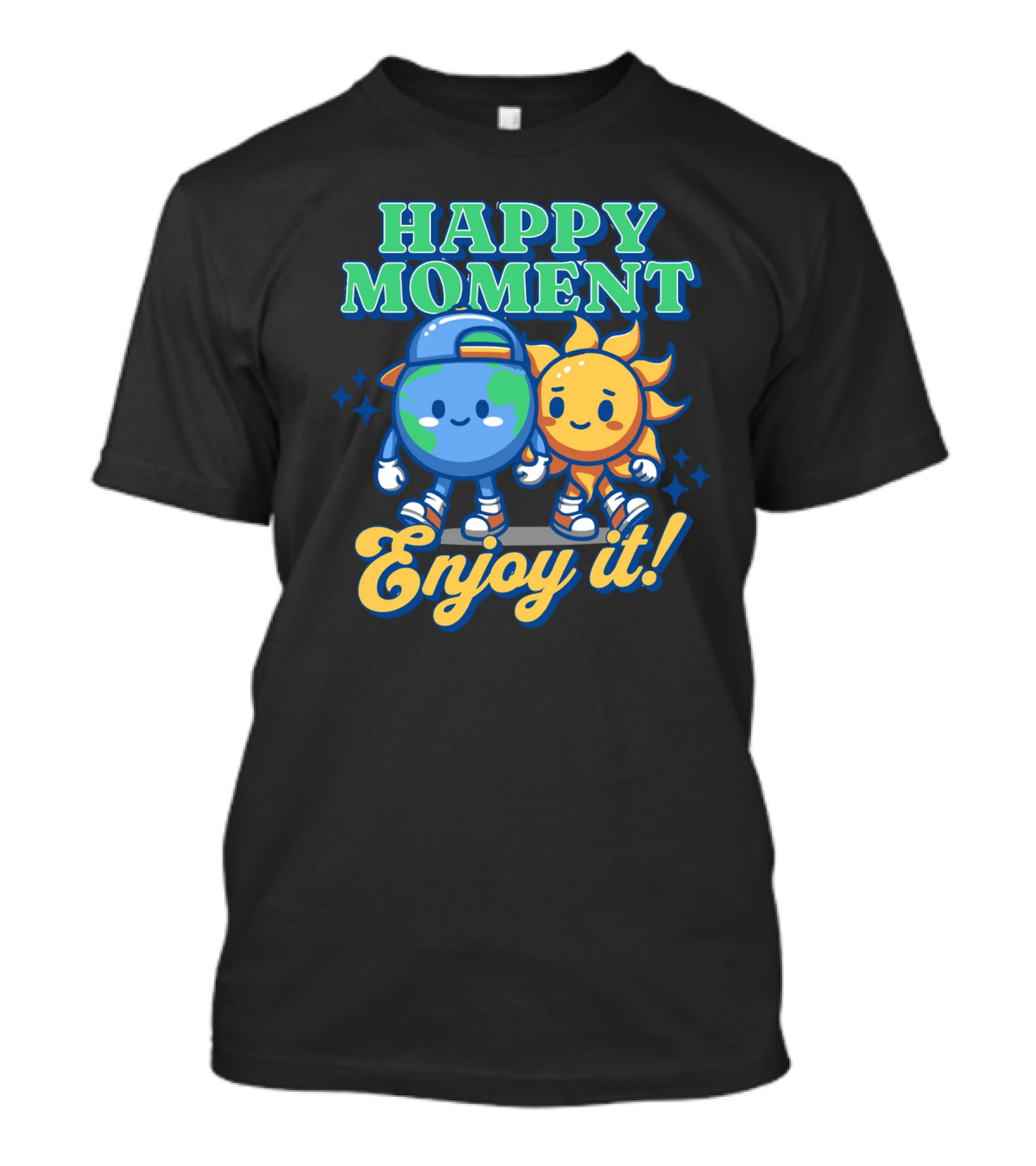 HAPPY MOMENT Enjoy It Planet And Sun Friends T-Shirt