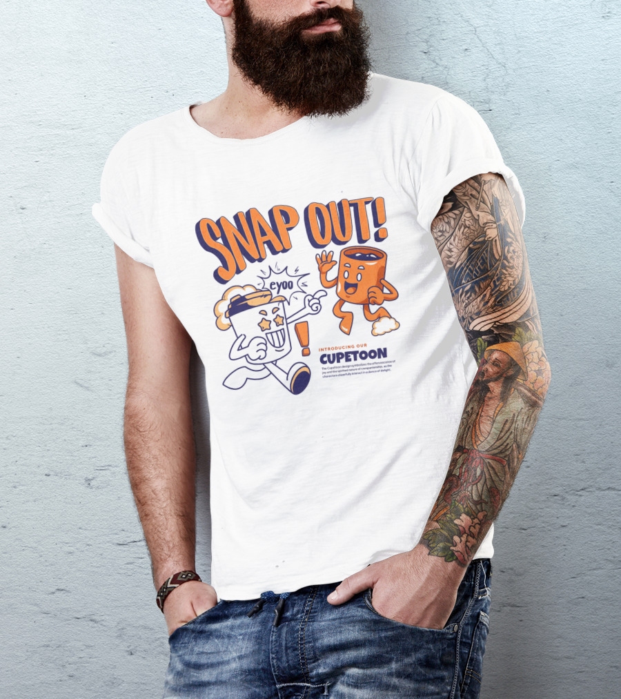SNAP OUT Introducing Our Cupetoons Joyful Cups Buddies Eyoo T-Shirt