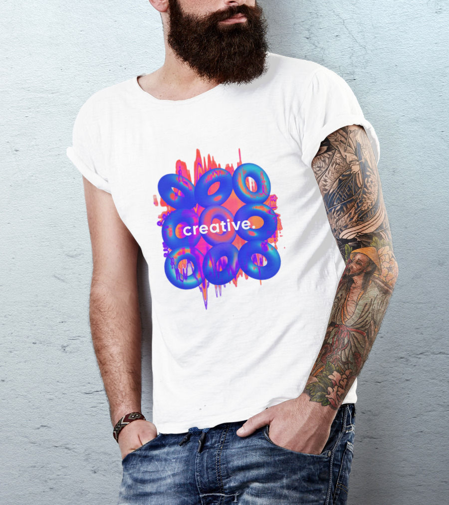 Creative Vivid Rings With Abstract Waveforms T-Shirt