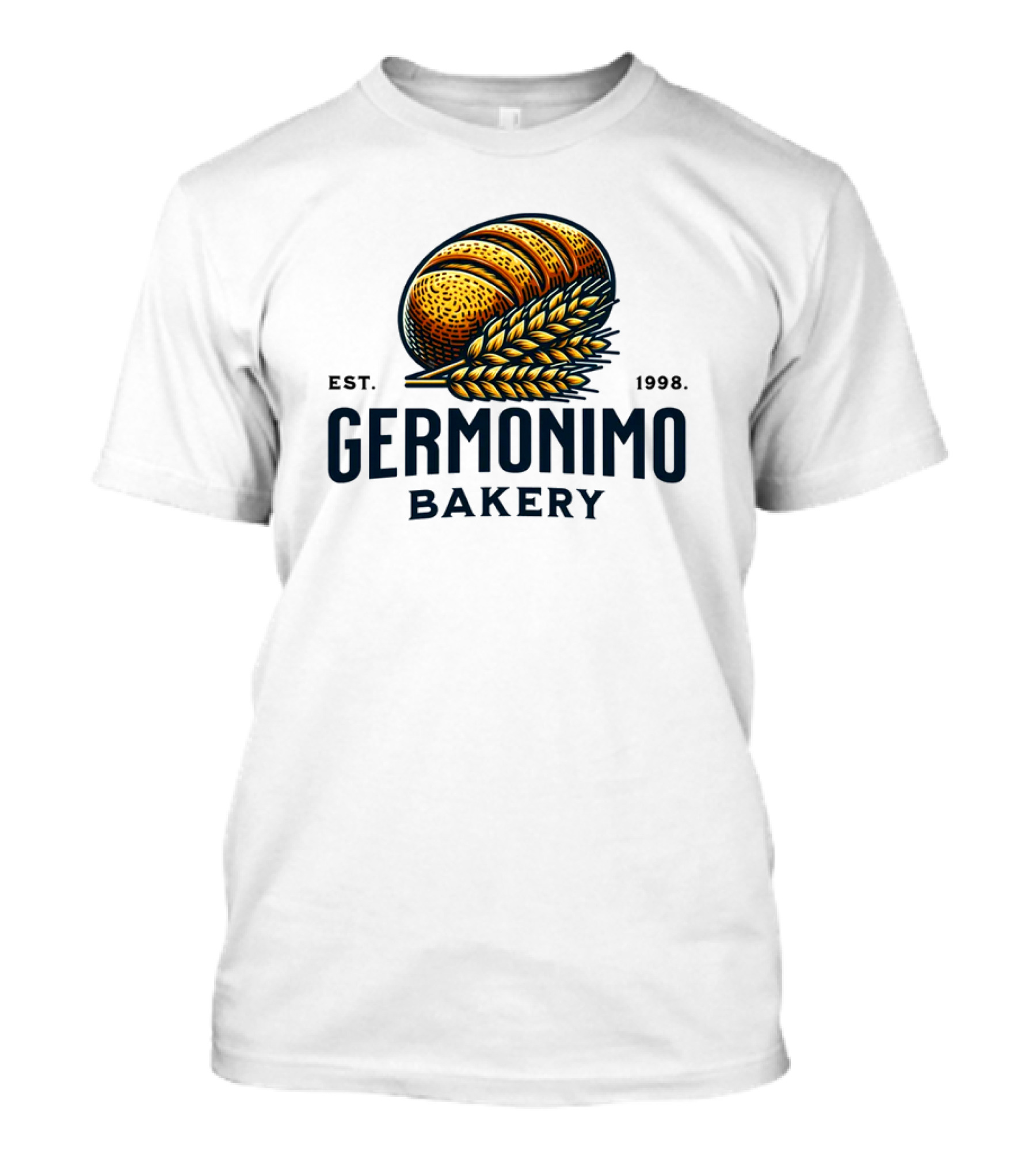 Germonimo Bakery Est. 1998 Vintage Bread Loaf And Wheat T-Shirt