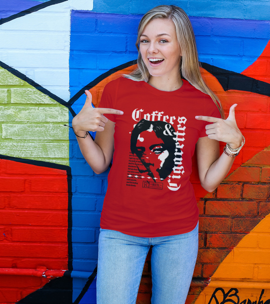 Coffee And Cigarettes By Kittl X Eachwayman T-Shirt