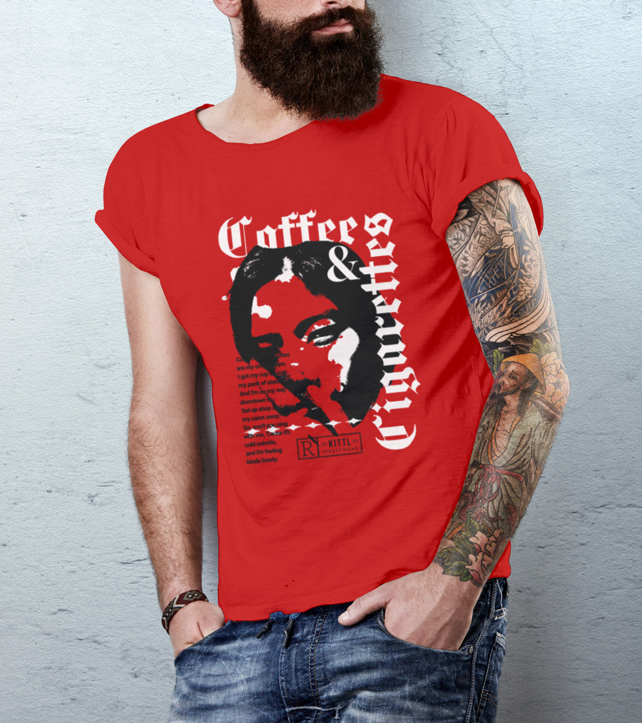 Coffee And Cigarettes By Kittl X Eachwayman T-Shirt