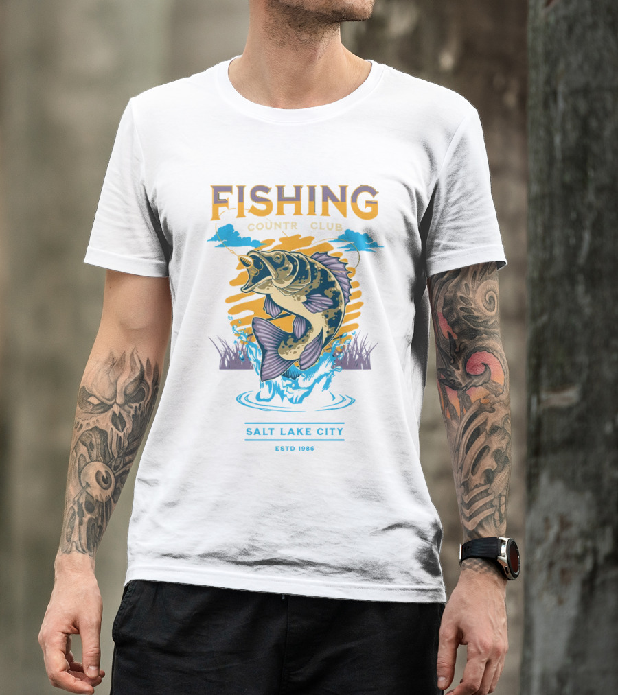 Fishing Country Club Salt Lake City Estd 1986 T-Shirt