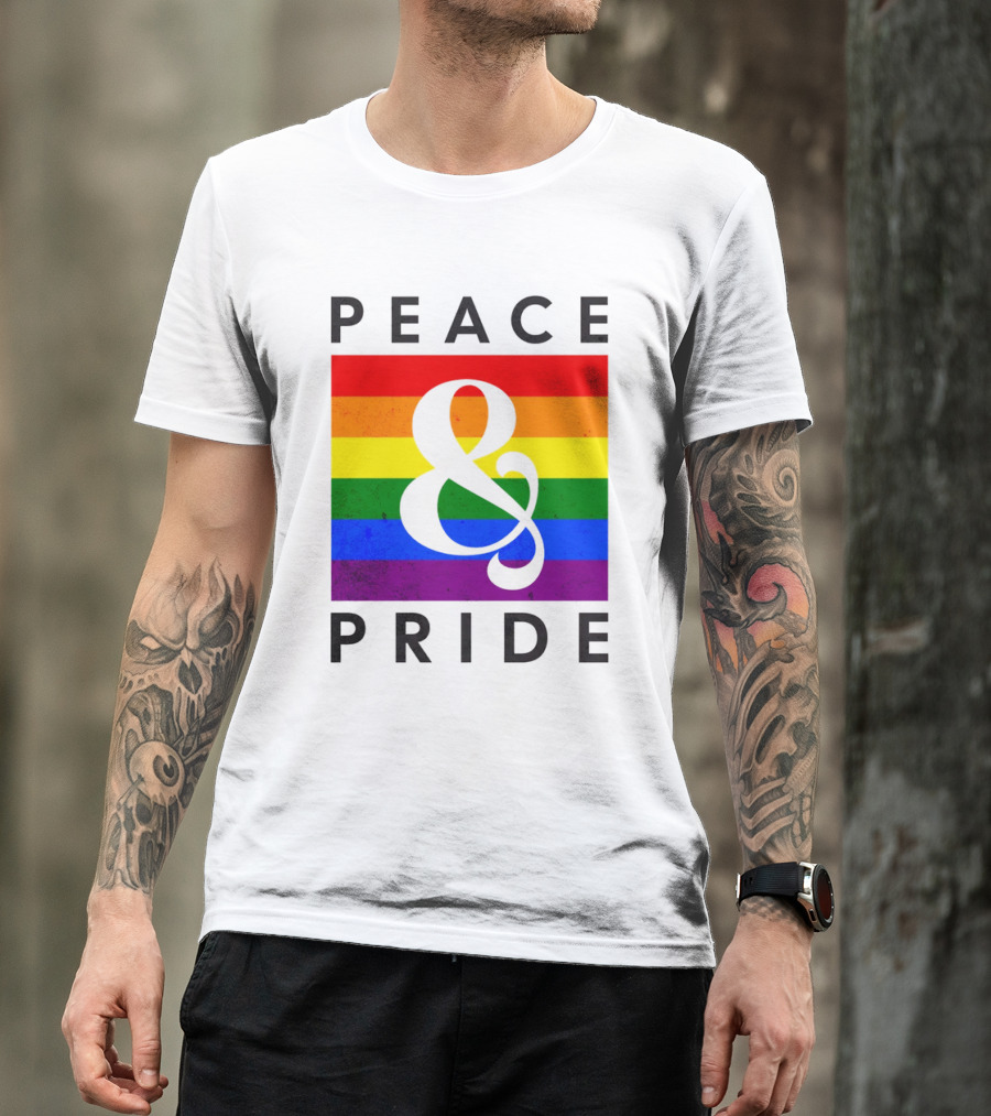 Peace And Pride Rainbow Flag Elements T-Shirt