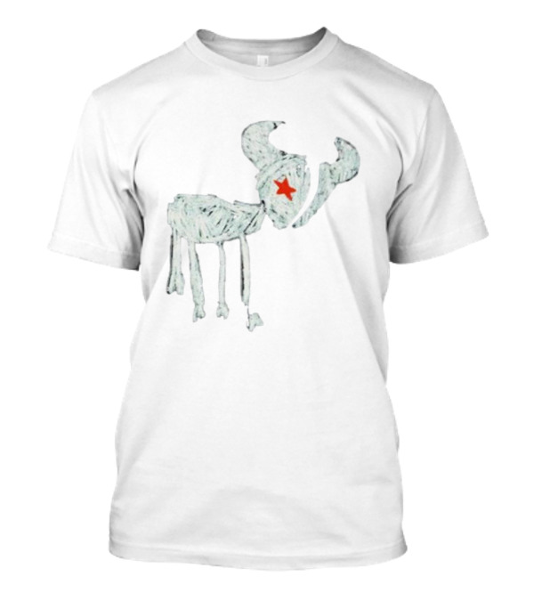 Wearetexans For All The Texans White Bull With Red Star T-Shirt