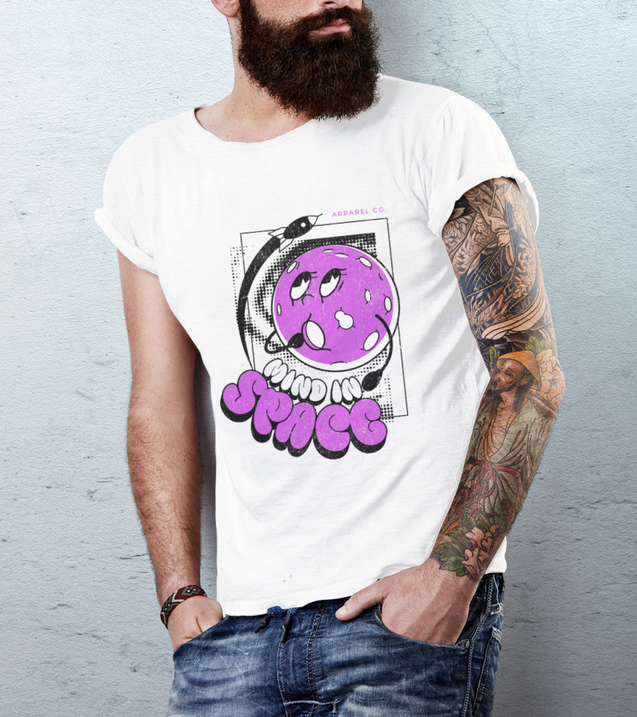 Mind In Space Apparel Co Cartoon Typographic Streetwear T-Shirt