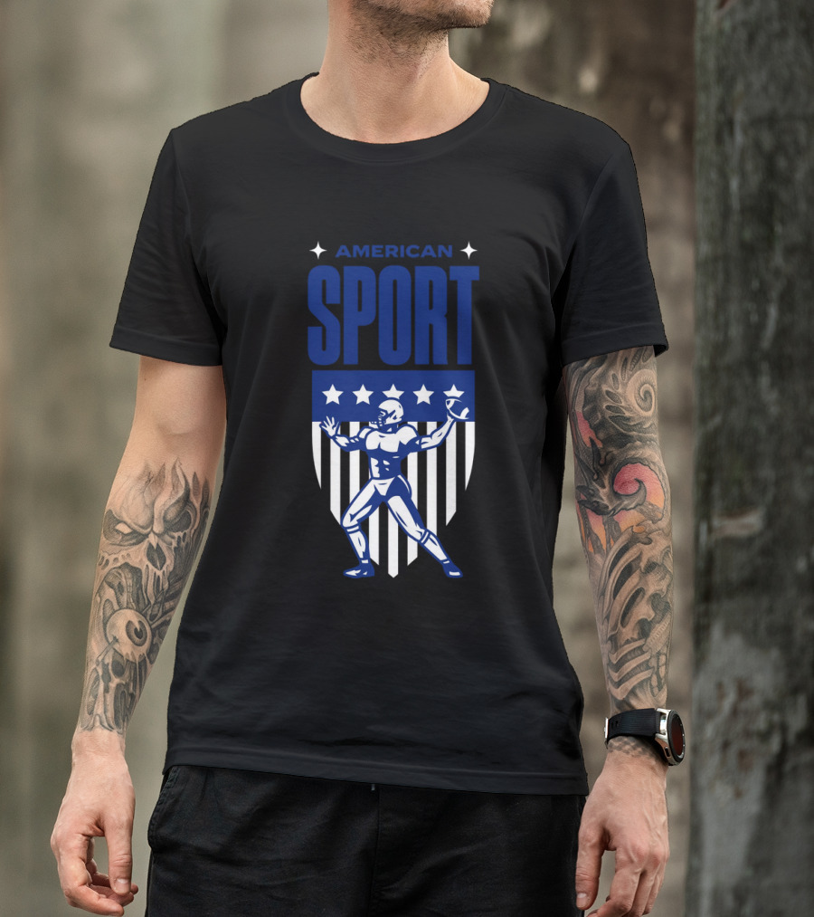 American Sport Football Icon Shield T-Shirt