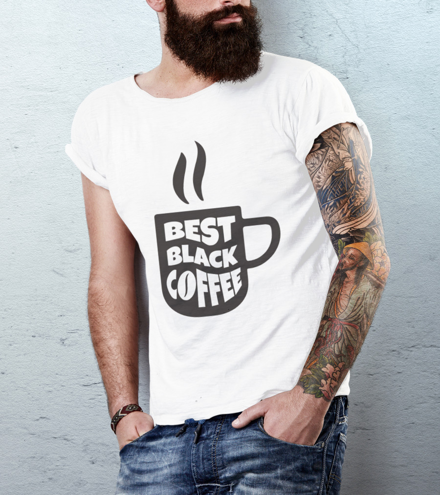Best Black Coffee Cup With Steam T-Shirt