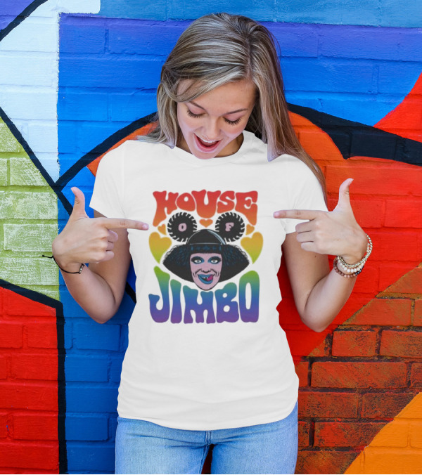 House Of Jimbo Rainbow Hearts Face T-Shirt