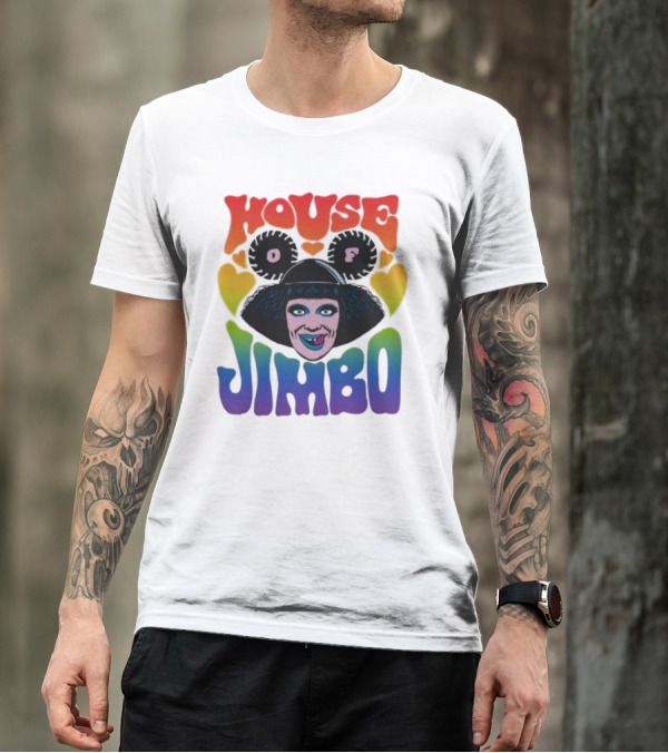 House Of Jimbo Rainbow Hearts Face T-Shirt