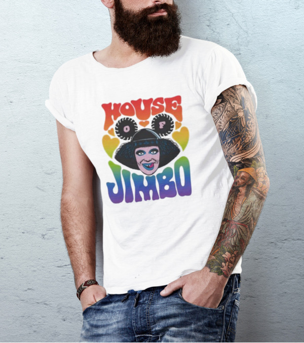 House Of Jimbo Rainbow Hearts Face T-Shirt
