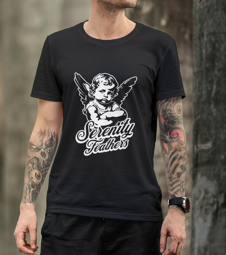 Serenity Feathers Angelic Wings Vintage T-Shirt