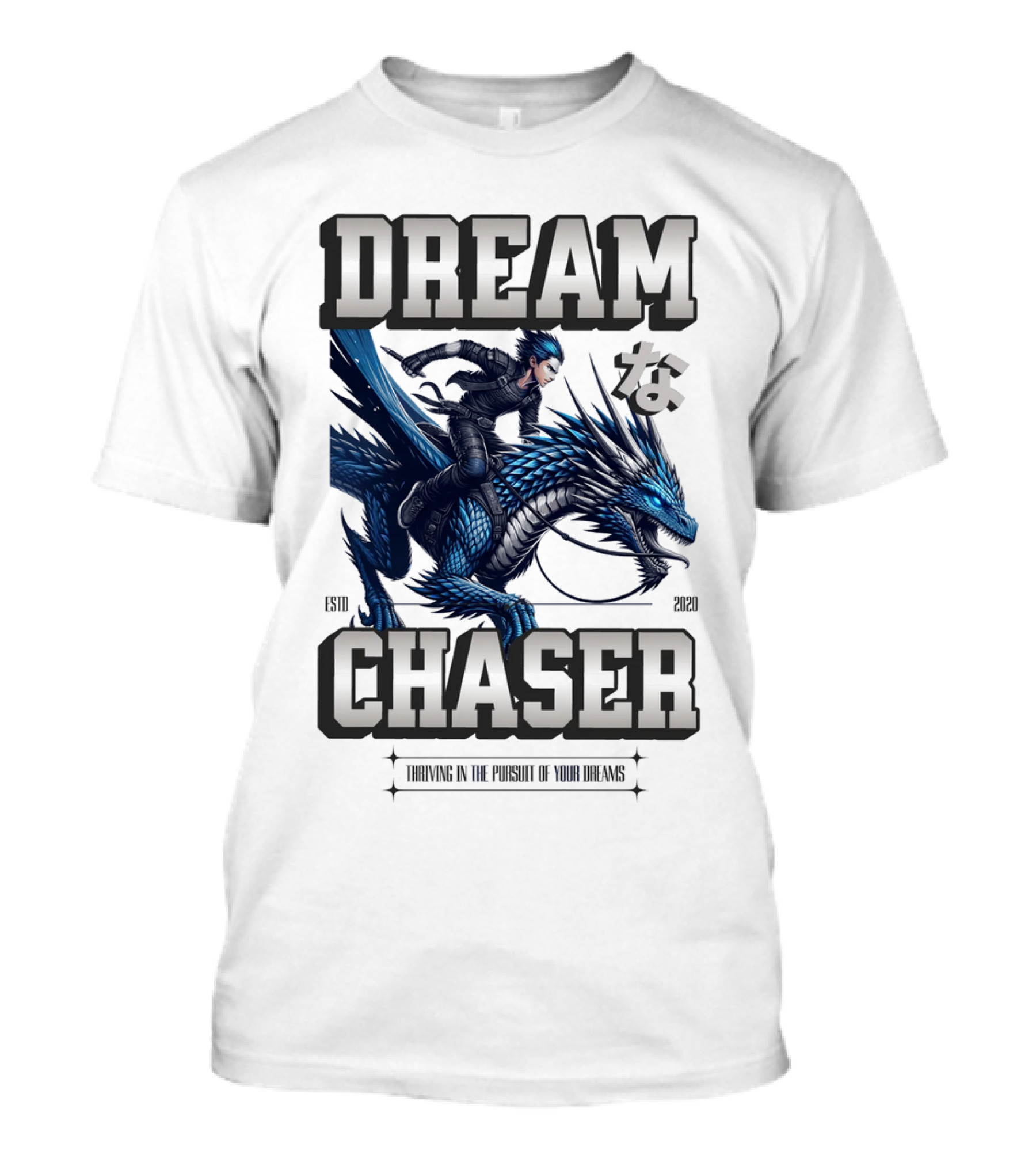 DREAM CHASER な Blue Dragon Rider T-Shirt