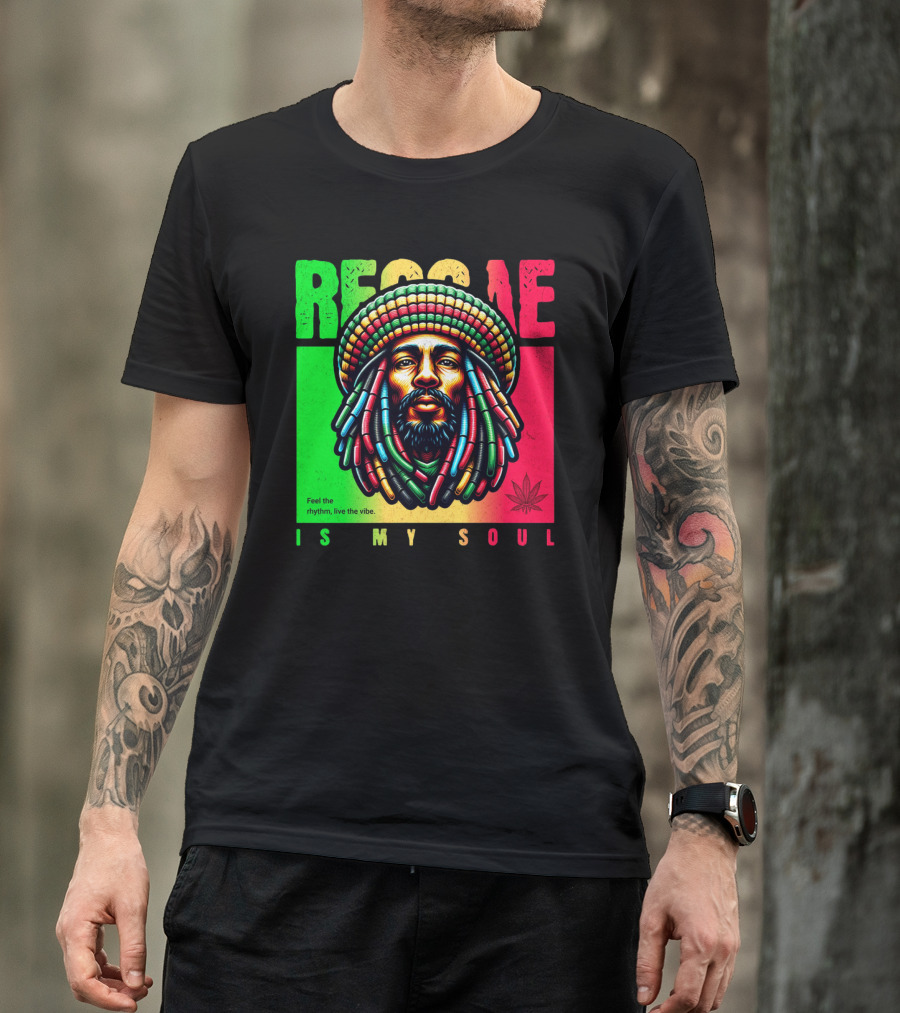 Reggae Feel The Rhythm Live The Vibe Is My Soul T-Shirt