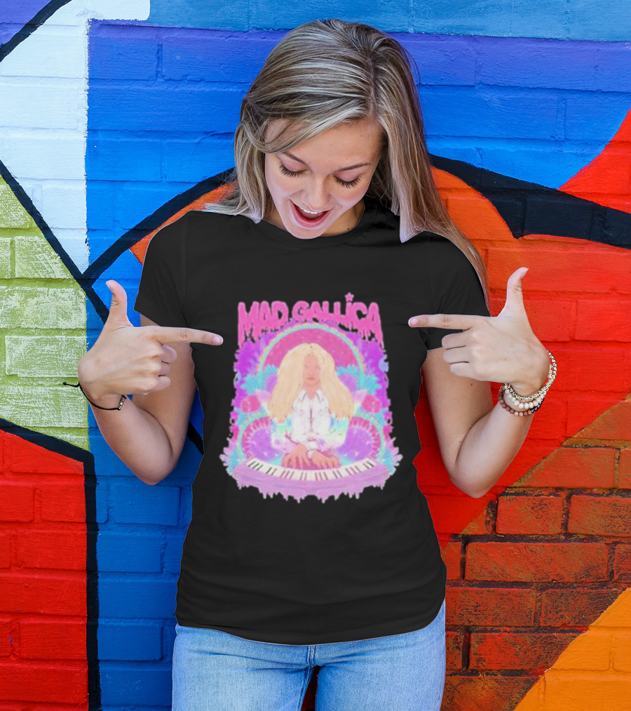 MAD GALLICA PINK RETRO PSYCHEDELIC KEYBOARD T-Shirt