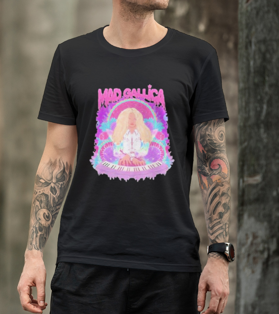 MAD GALLICA PINK RETRO PSYCHEDELIC KEYBOARD T-Shirt