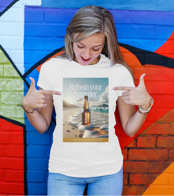 Refresh Your Summer Golden Brew Beach Companion T-Shirt