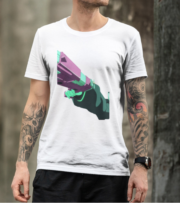 Rebecca Cyberpunk Edgerunners Aesthetic Gun T-Shirt