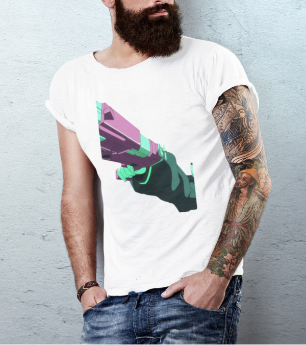 Rebecca Cyberpunk Edgerunners Aesthetic Gun T-Shirt