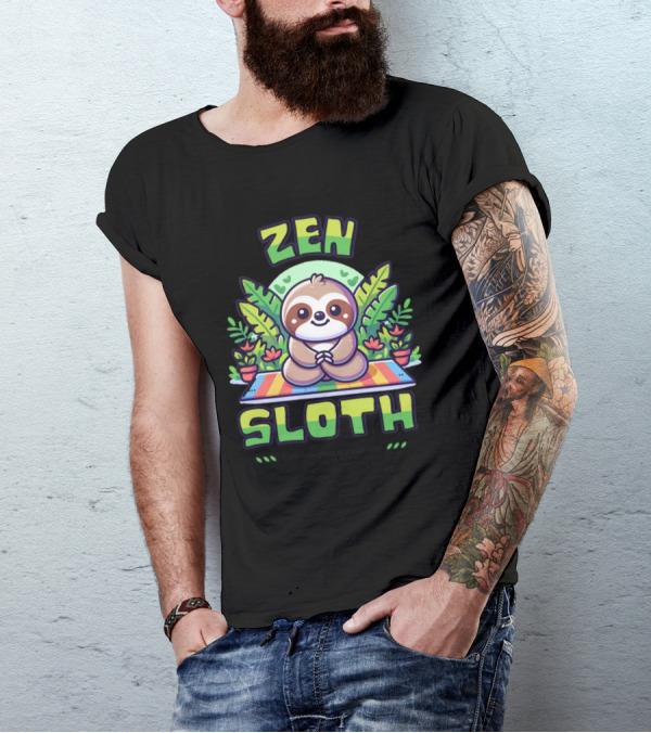Zen Sloth Finds Peace In A Yoga Pose T-Shirt