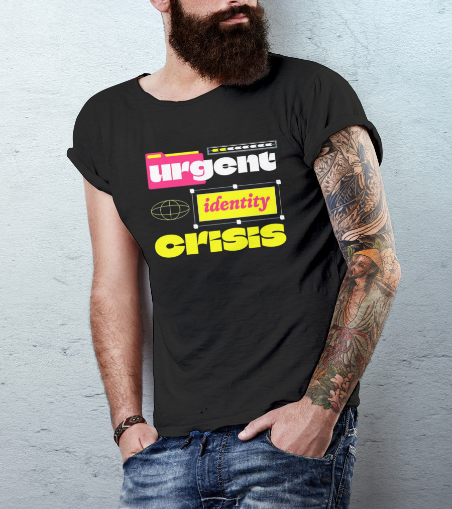 Urgent Identity Crisis Folder Globe T-Shirt