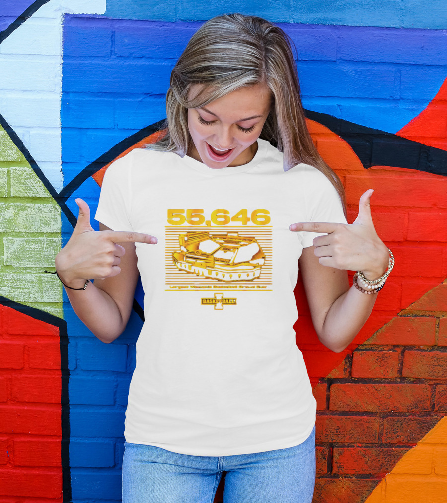 55,646 Largest Women's Basketball Crowd Ever Iowa Basketball Kinnick T-Shirt