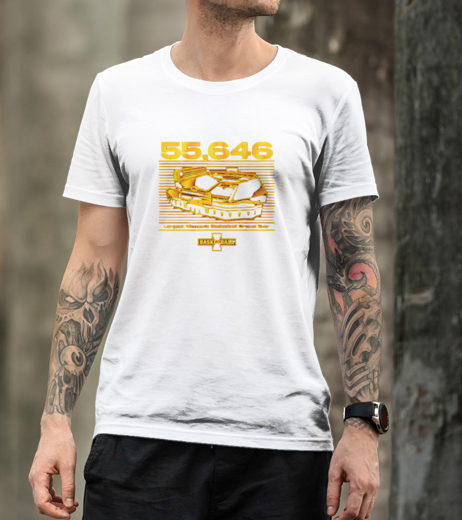 55,646 Largest Women's Basketball Crowd Ever Iowa Basketball Kinnick T-Shirt