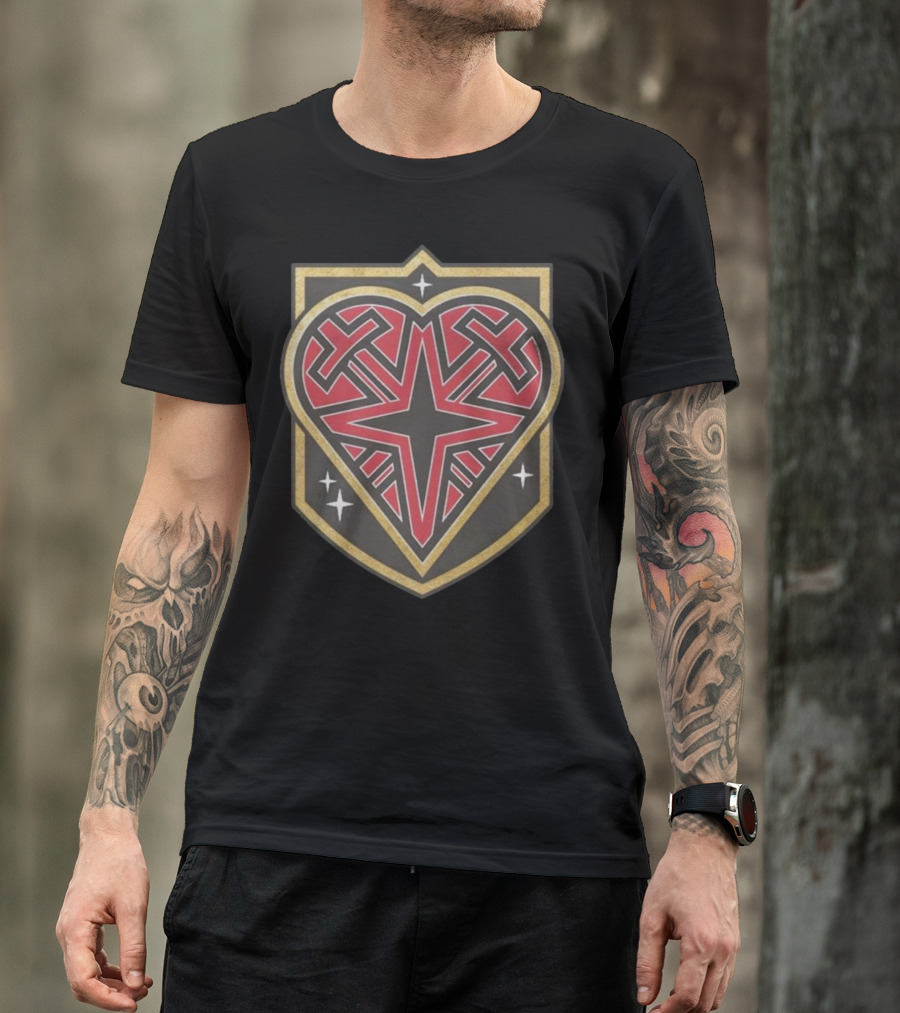 Vegas Golden Knights Texas Heart Star T-Shirt