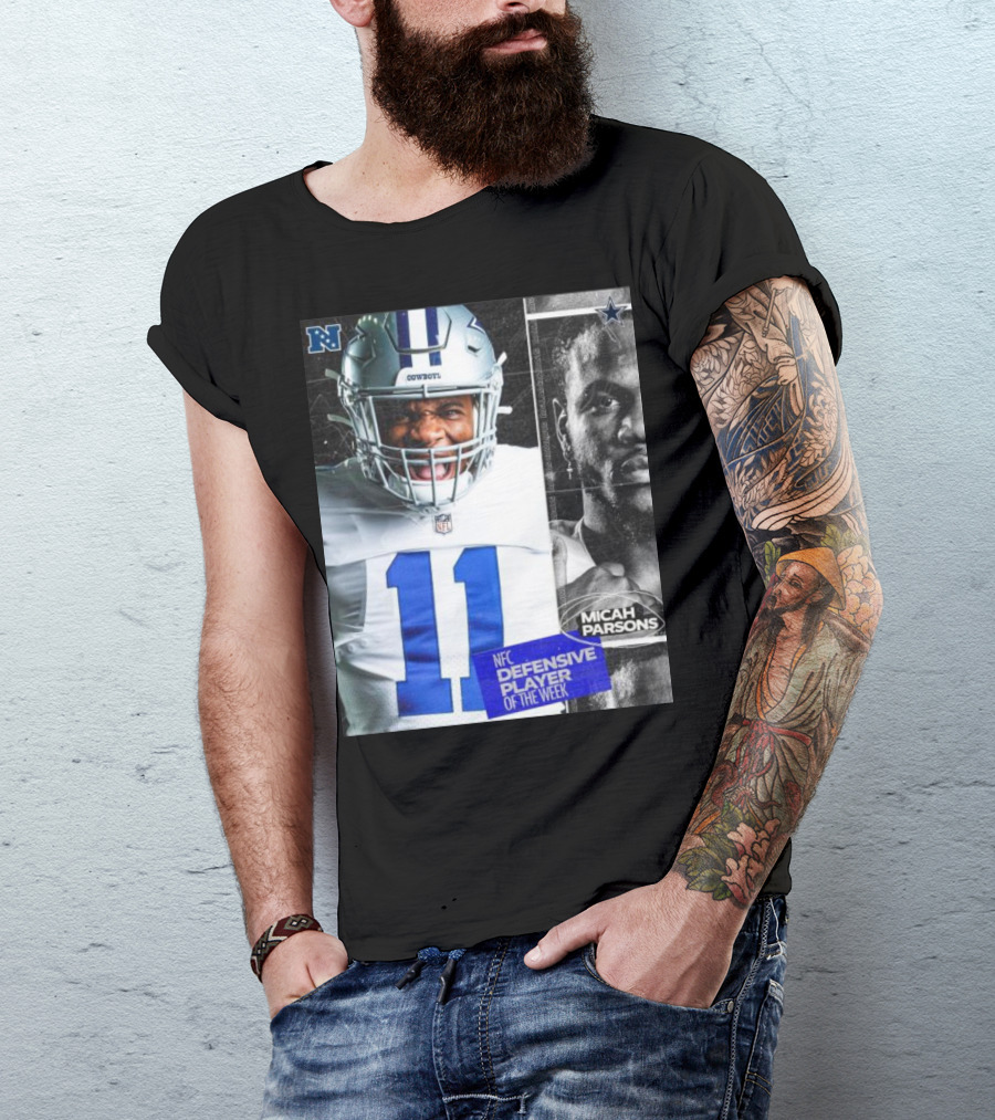 Dallas Cowboys 11 Micah Parsons NFC Defensive Player Of The Week T-Shirt