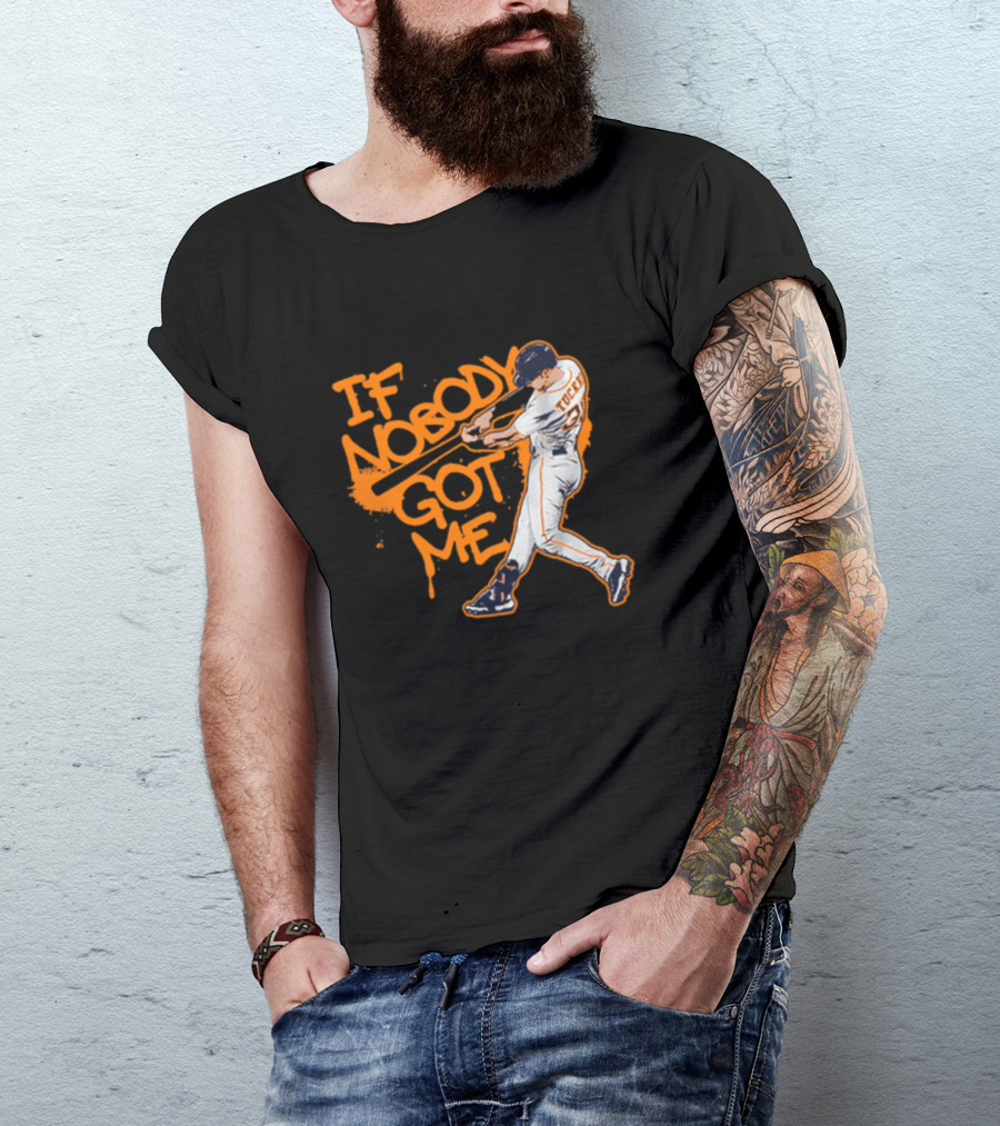 Tucker If Nobody Got Me Batter Swinging Action T-Shirt