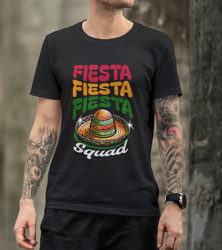 Fiesta Fiesta Fiesta Sombrero Squad Cinco De Mayo T-Shirt