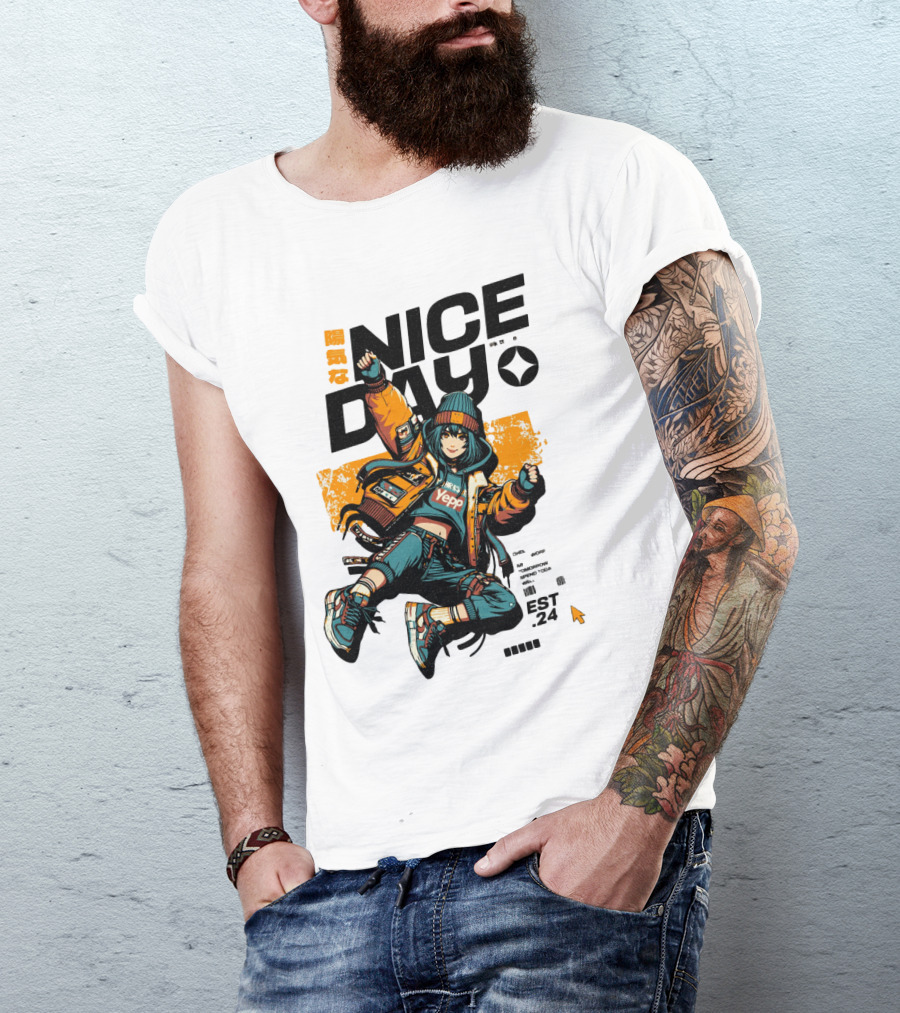 Nice Day Yepp Est 24 Vintage Urban T-Shirt