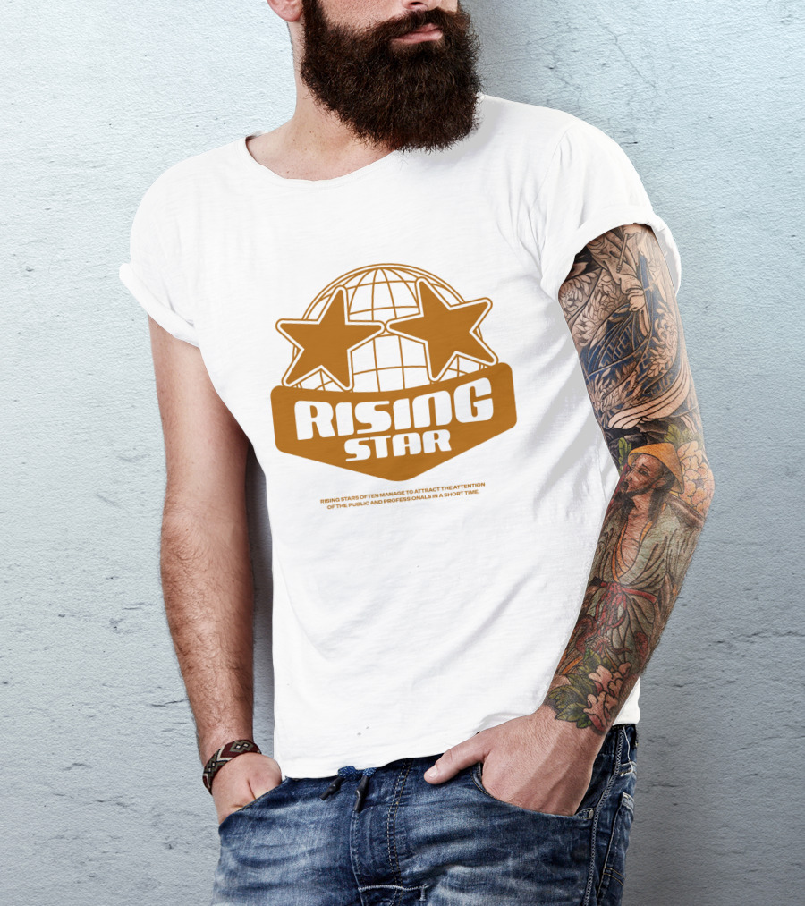 Supalonely Rising Star Two Stars Globe T-Shirt