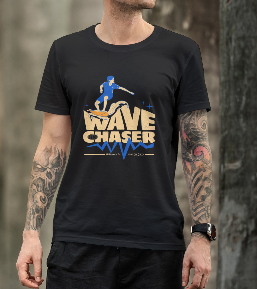 Wave Chaser Kittl Apparel Co. Estd. 1992 T-Shirt